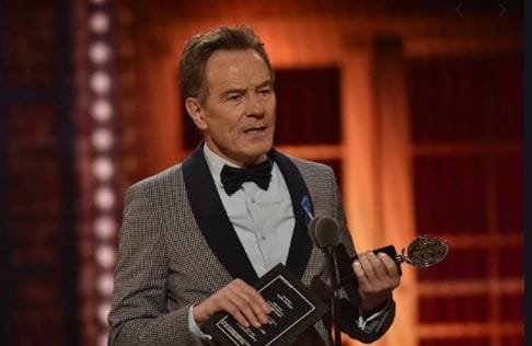 Bryan Cranston with his award